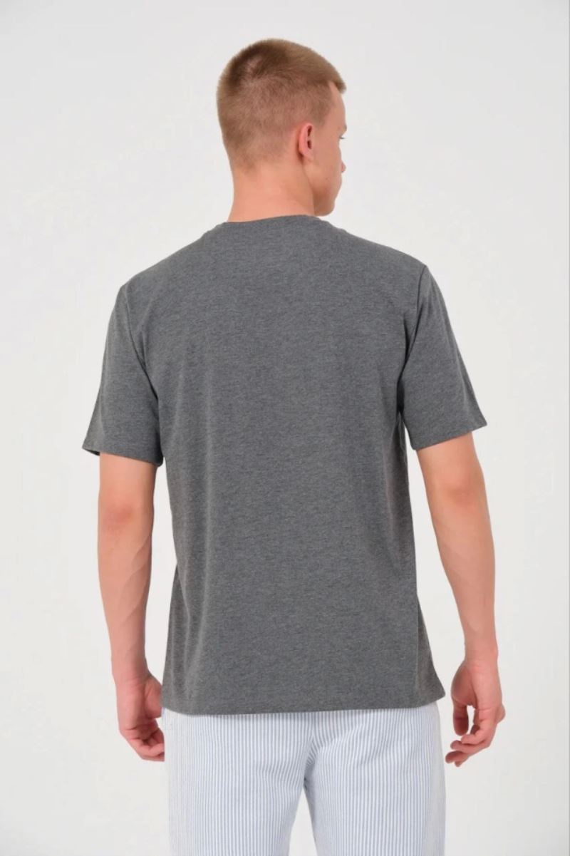 Erkek 24/1 Düz A Kalite Oversize T-shirt - Antrasit