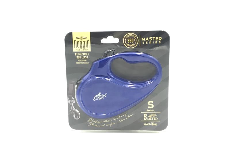 Doggie Master Seri Otomatik Makaralı Köpek Gezdirme 15 kg / 5 M Mavi