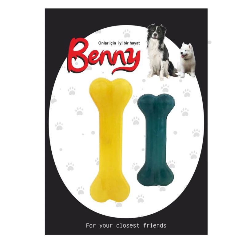 Benny Köpek Oyuncağı İkili Kemik 14 x 4.5 cm ve 3 x 9 cm İki Adet
