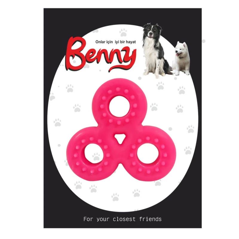 Benny Köpek Oyuncağı Üçlü Halka 9 x 9 cm Çeşitli Renklerde