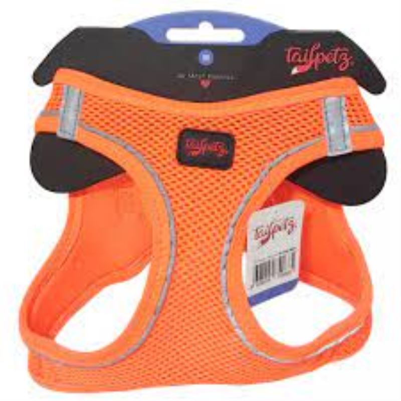 Tailpetz Air Mesh Köpek Göğüs Tasması Large 48x54 cm Turuncu