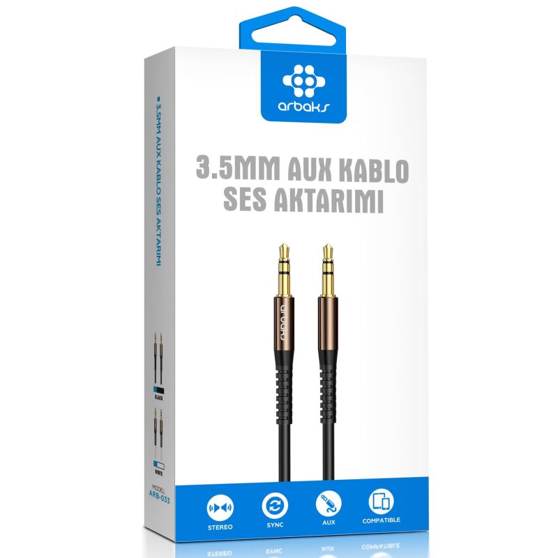 1 Metre 3.5mm Aux Kablosu Arbaks ARB-033