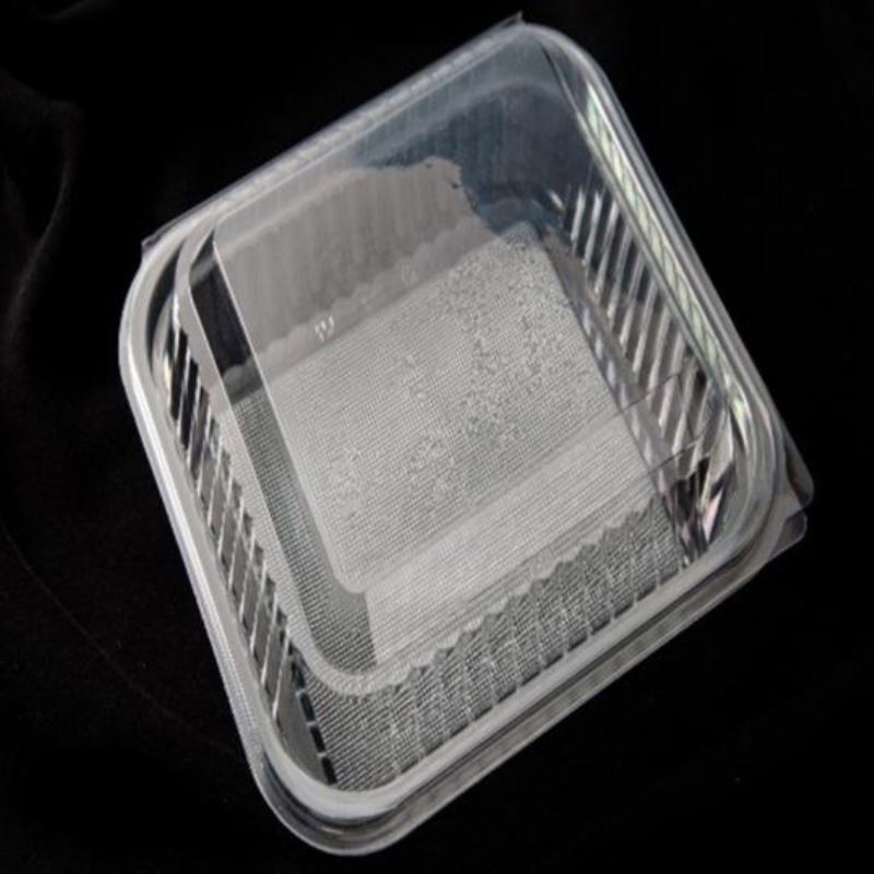  Yüksek kapaklı Şeffaf Kare sızdırmaz saklama kabı - 100  Adet